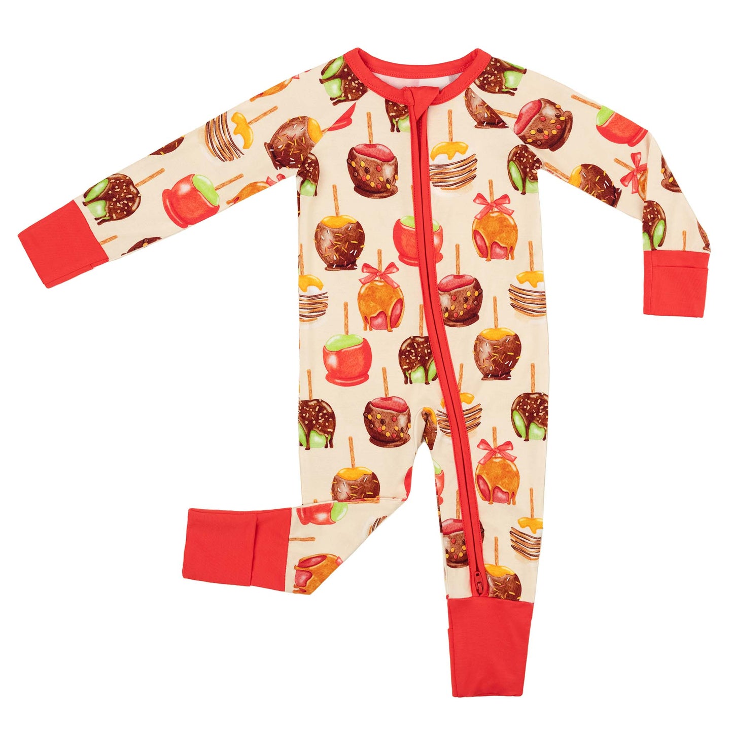 Candy Apples Bamboo Zipper Pajamas