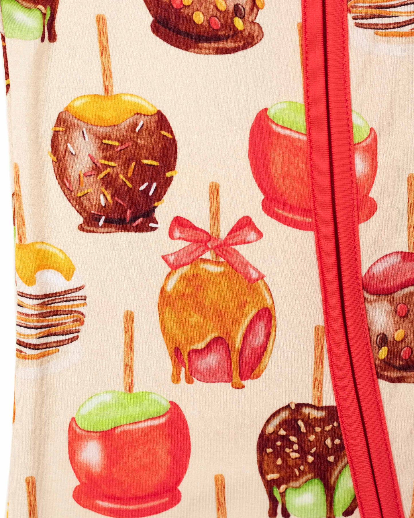 Candy Apples Bamboo Zipper Pajamas