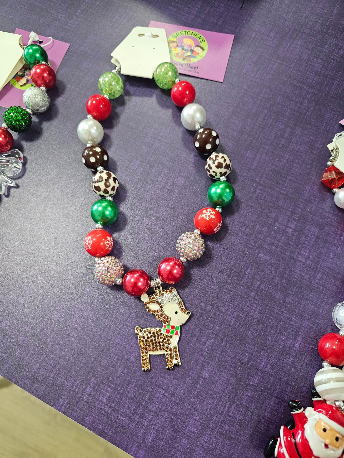 Reindeer Bubblegum Necklace