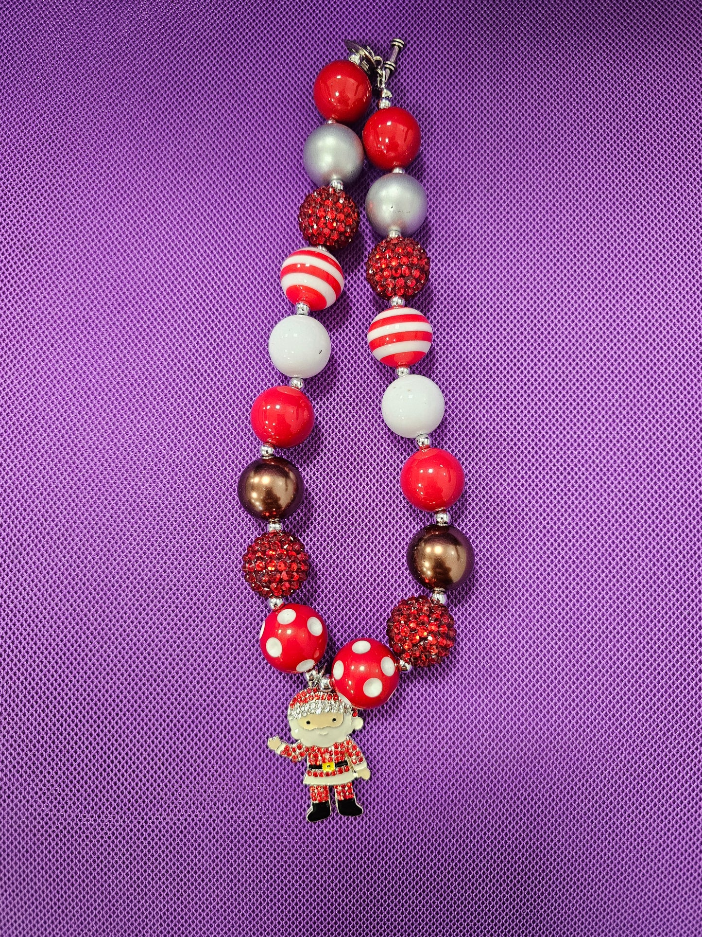 Waving Santa Necklace