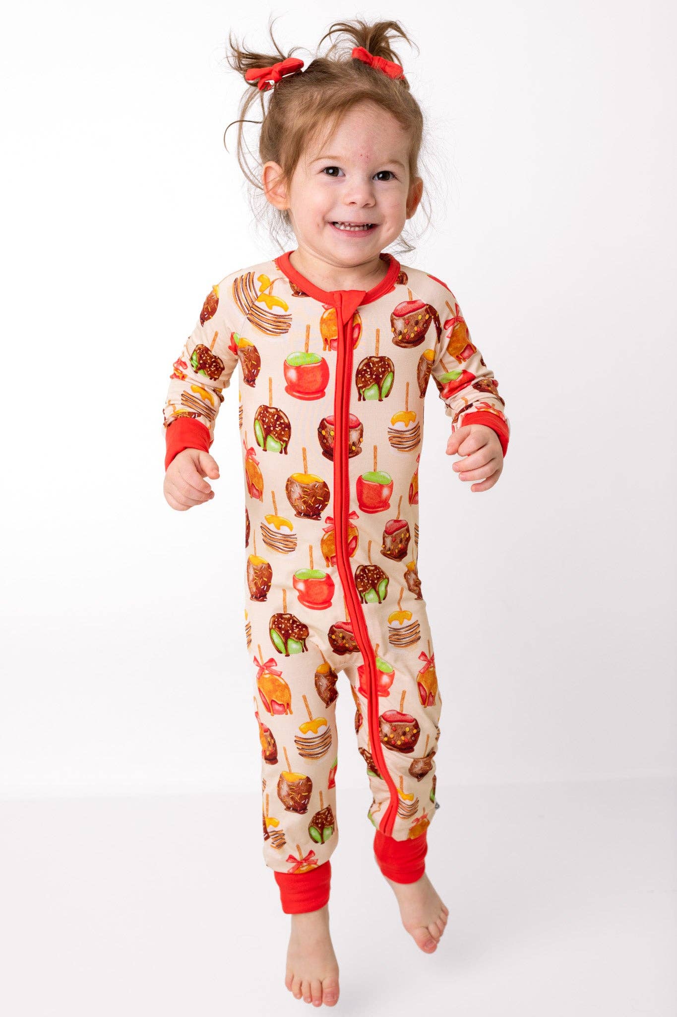 Candy Apples Bamboo Zipper Pajamas