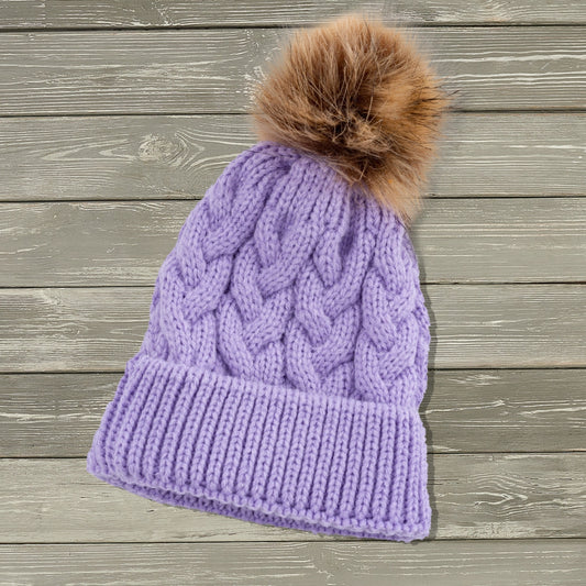 Polar Paws Purple Beanie