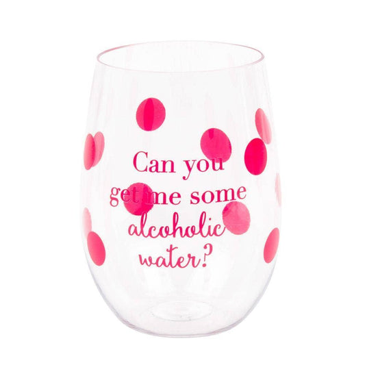 "Alcoholic Water" Acrylic Wine Glass Set