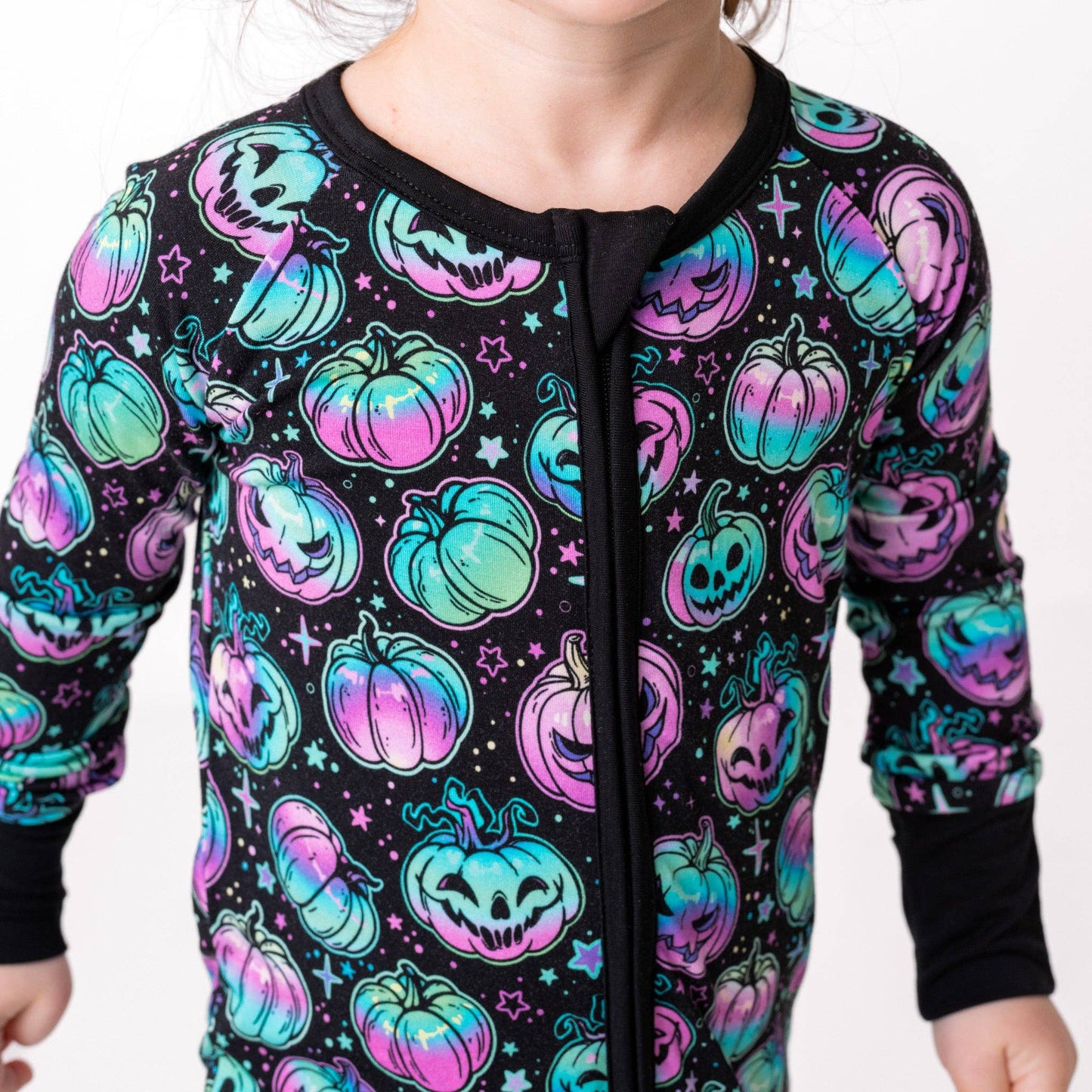 Starlight Pumpkins Bamboo Zipper Pajamas