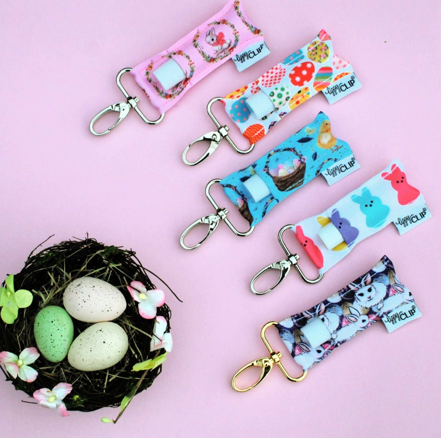 Delightful Bunnies LippyClip® Lip Balm Holder