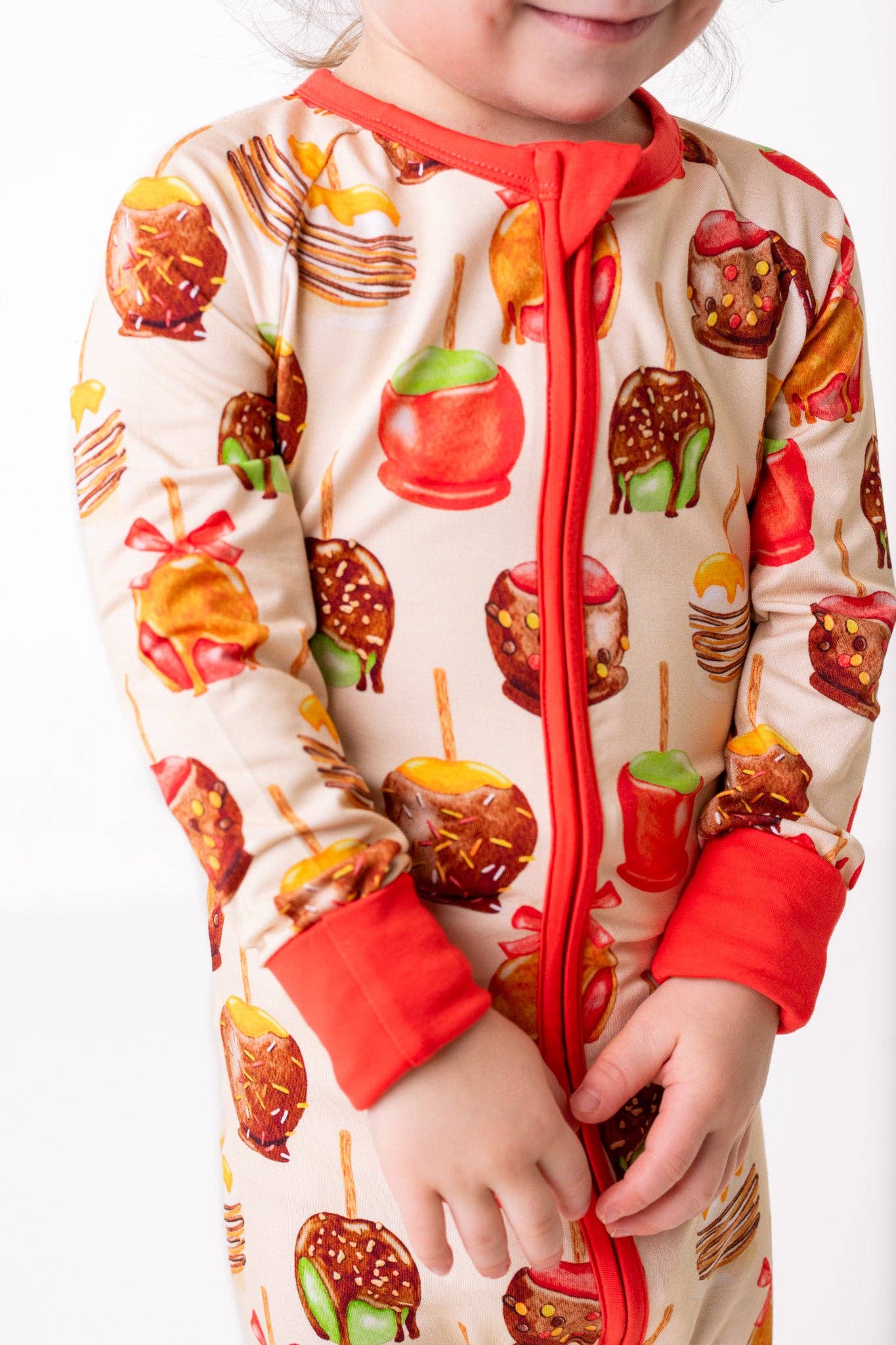 Candy Apples Bamboo Zipper Pajamas