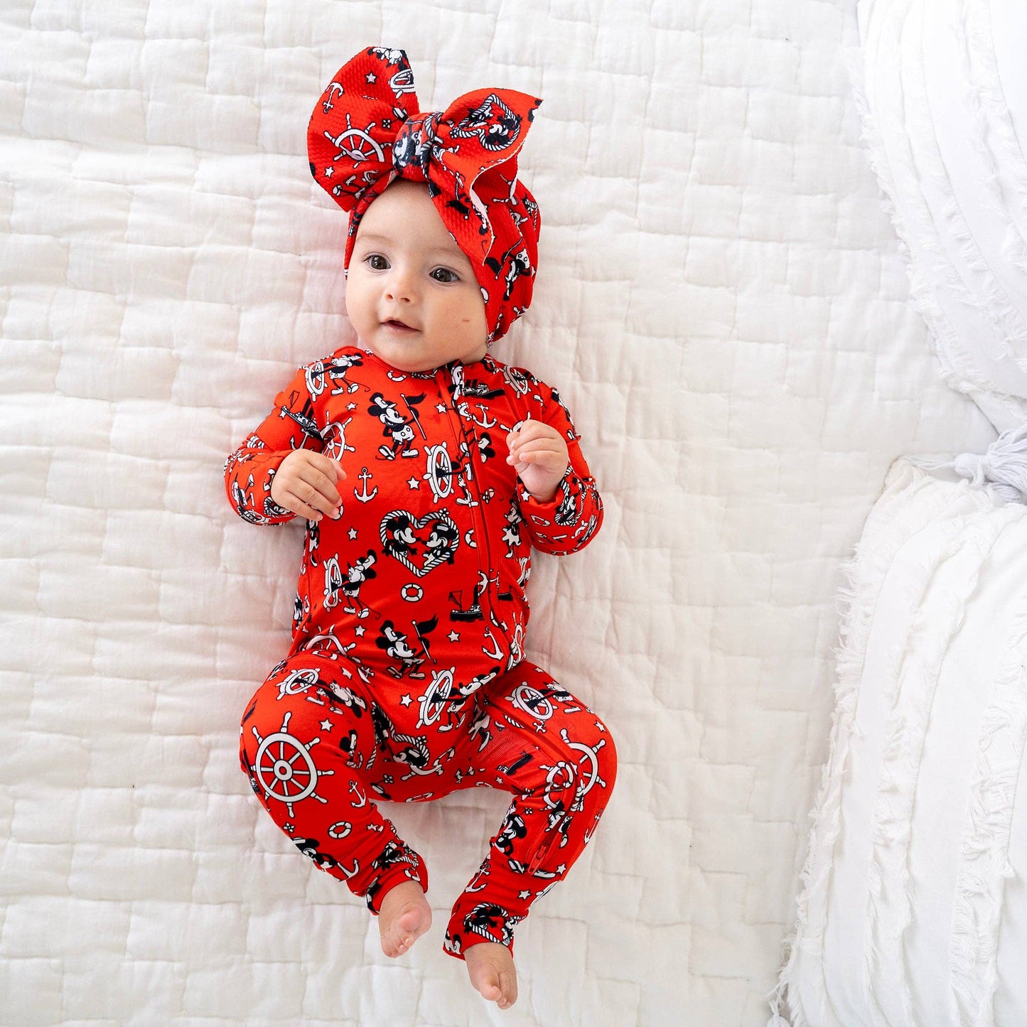 Willie Mickey Zip Bamboo Romper