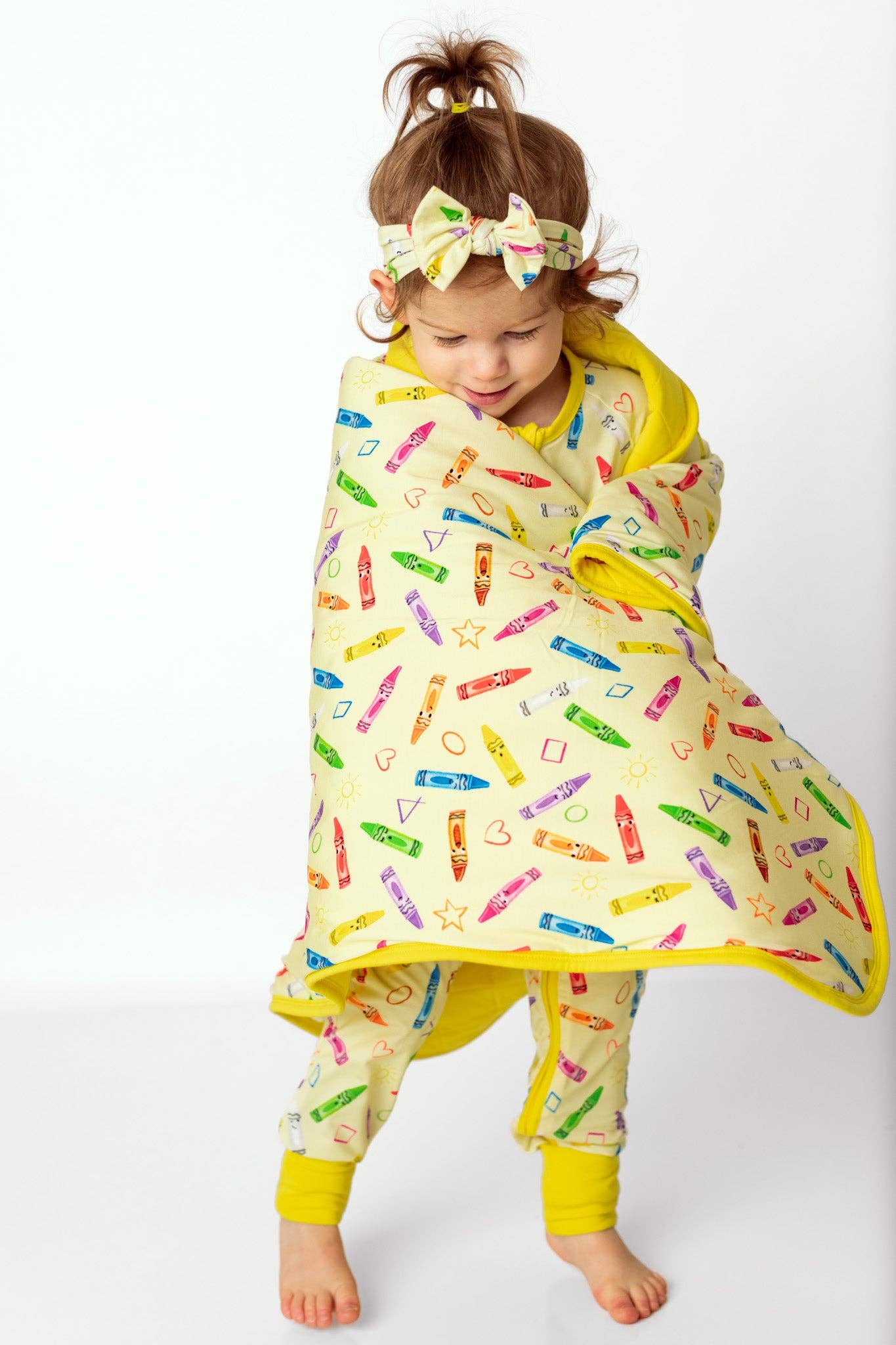 Crayon Crew Mini Quilted Bamboo Blanket