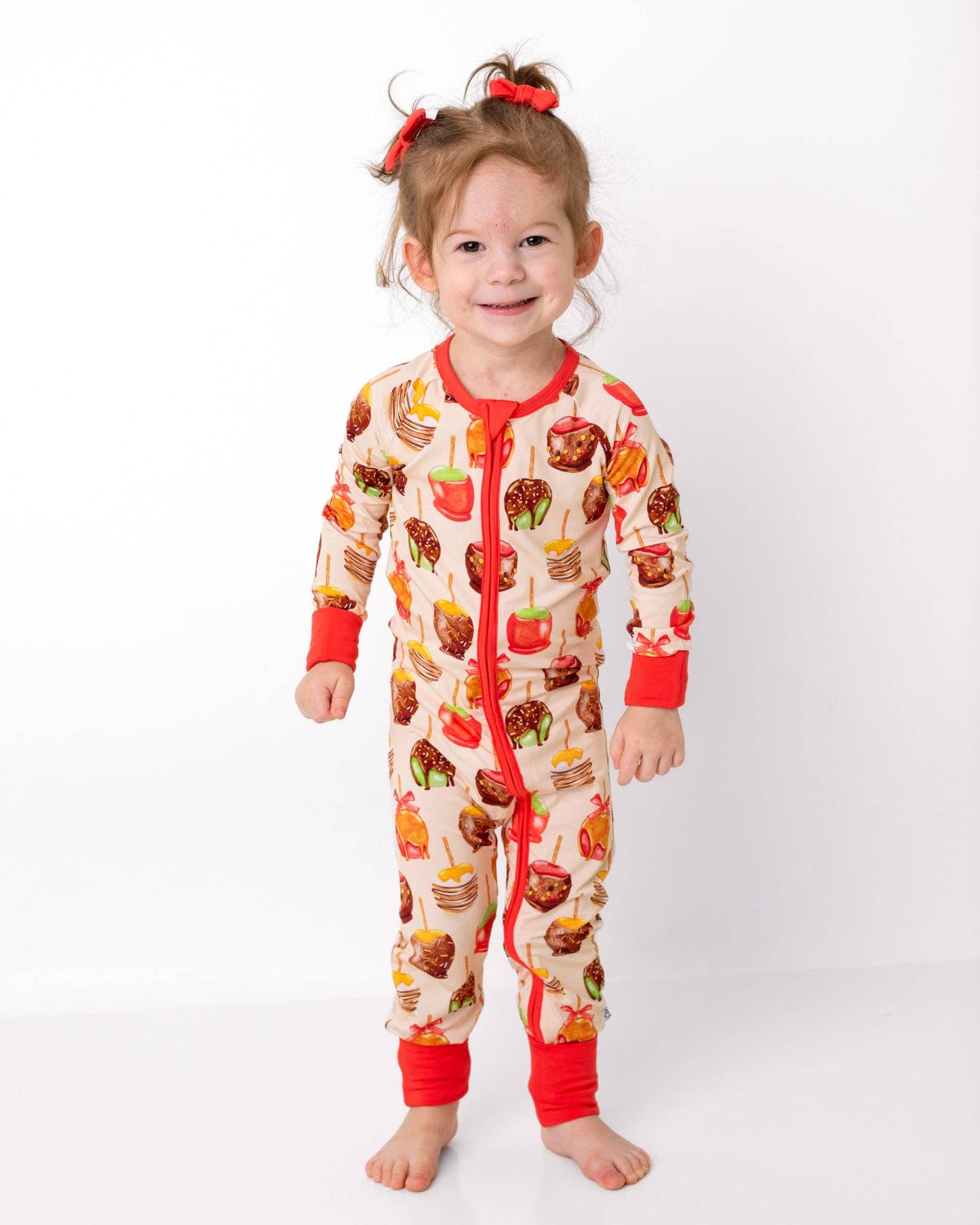 Candy Apples Bamboo Zipper Pajamas