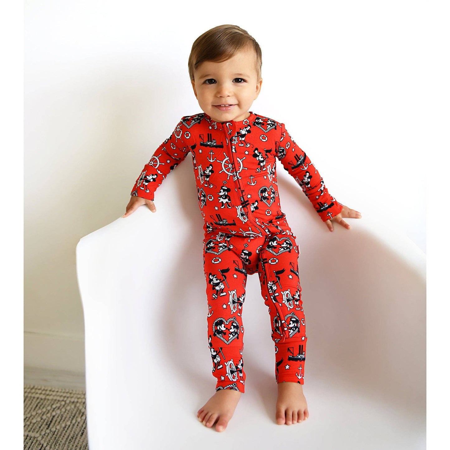 Willie Mickey Zip Bamboo Romper