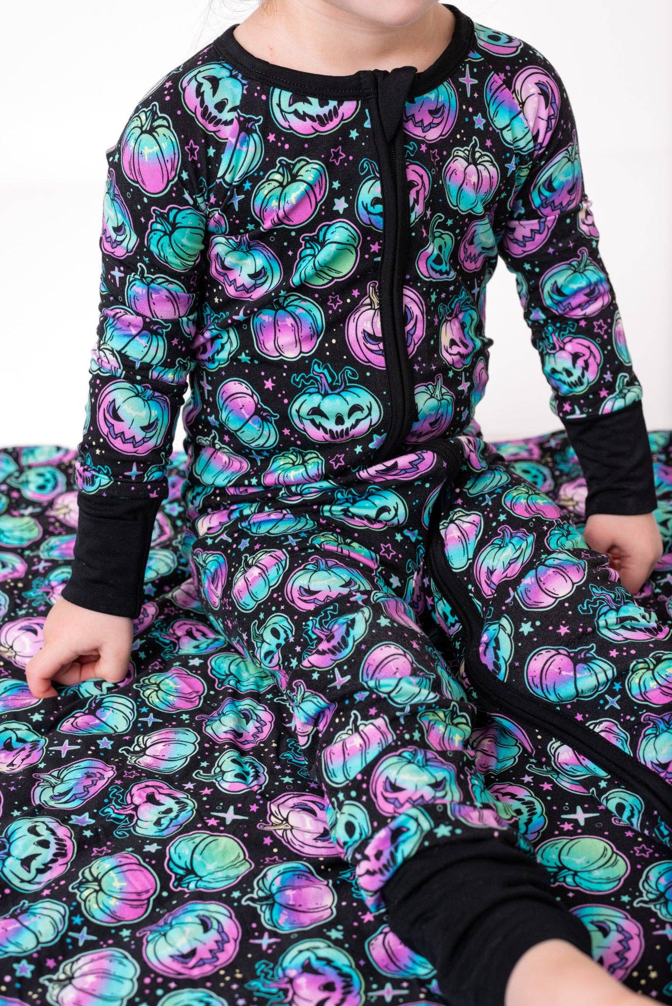 Starlight Pumpkins Bamboo Zipper Pajamas