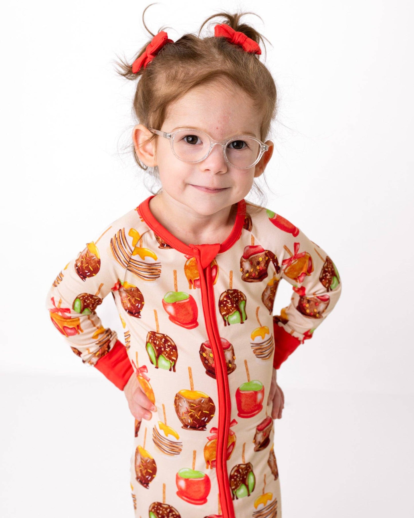 Candy Apples Bamboo Zipper Pajamas