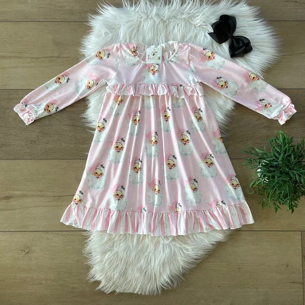 Pink Vintage Santa Dress