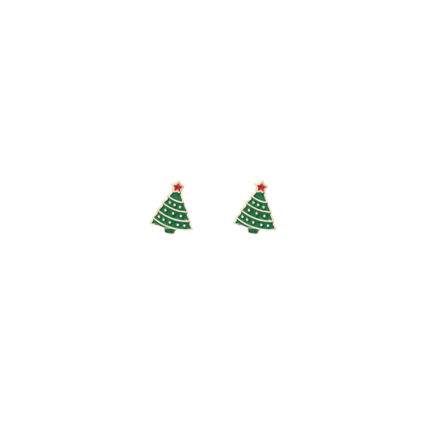 Christmas Tree Enamel Post Stud Earring