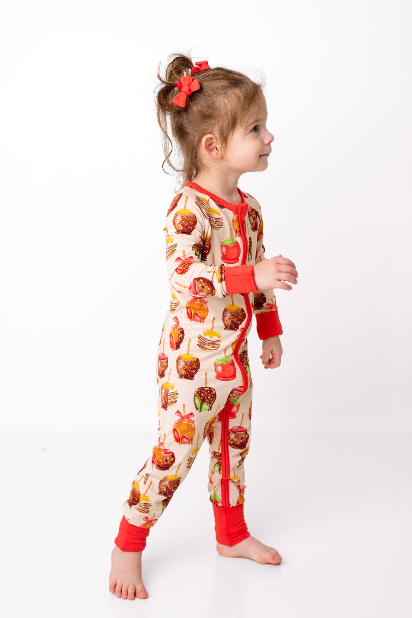 Candy Apples Bamboo Zipper Pajamas