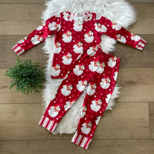 Red Vintage Santa 2 Pc Lounge Set