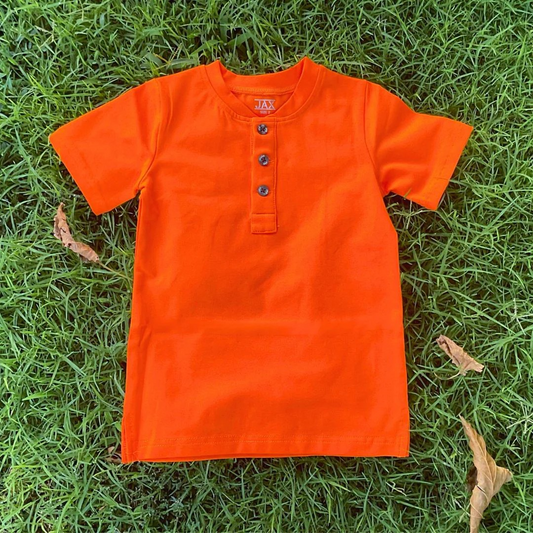 Orange Jax Henley Shirt