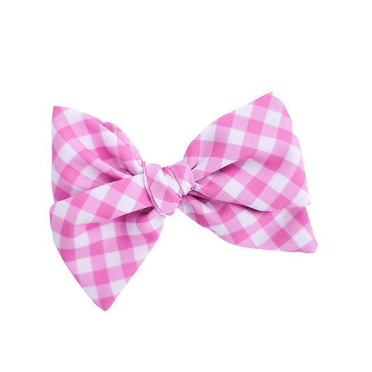 Pink Gingham Layla Hair Bow