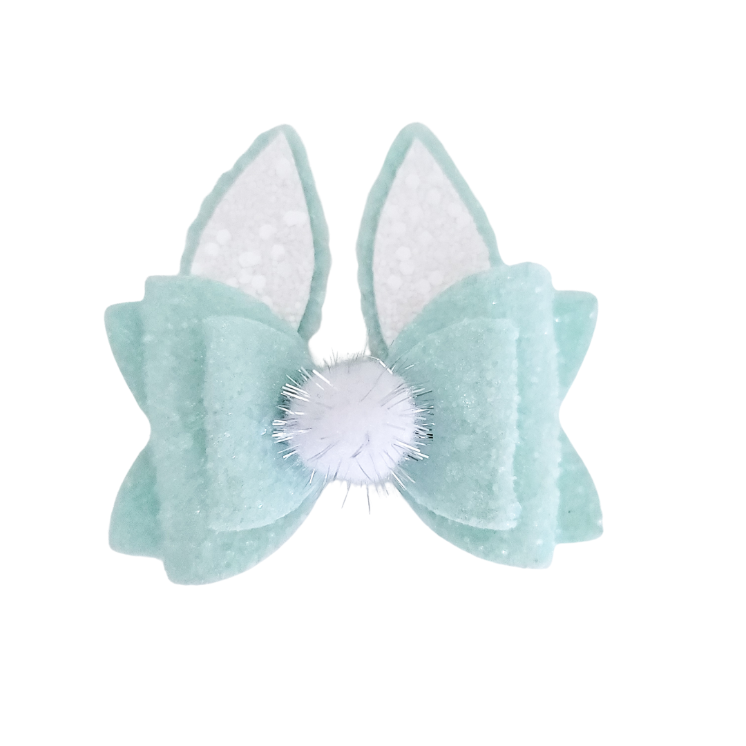 Remi Hair Bow | Stacked Bow | Mint Bunny