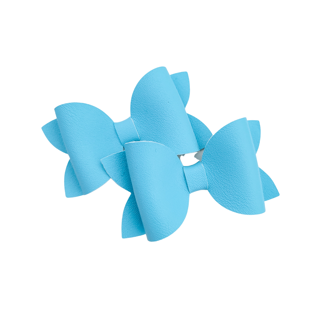 Remi Piggie Hair Bows - Aqua Blue