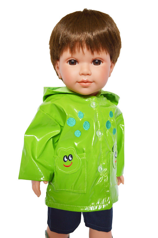 Froggy Raincoat Fits 18 Inch Boy Dolls