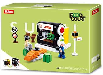 Food Court Sushi House Building Brick Kit (317 Pcs)