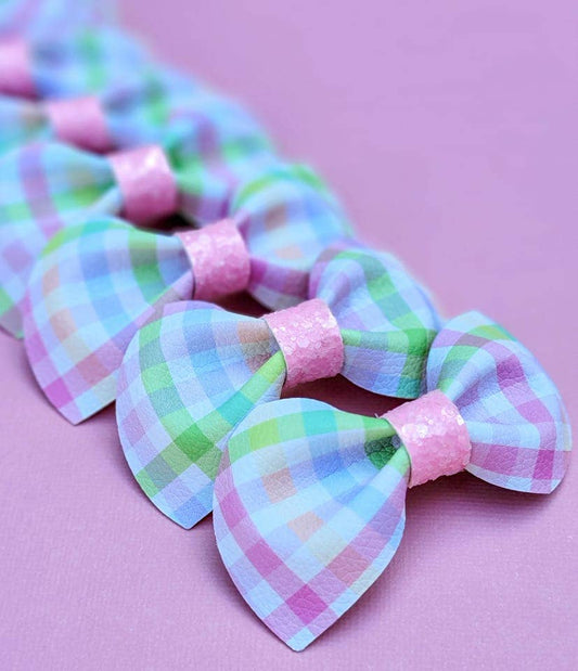 Sadie Bow-Pastel Plaid