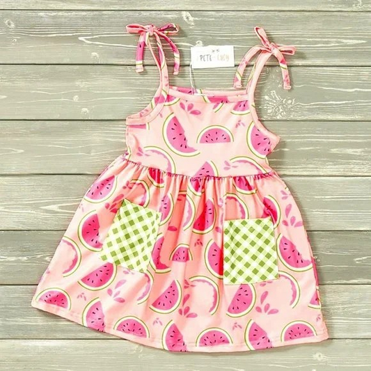 Watermelon Picnic Doll Dress - Pete + Lucy