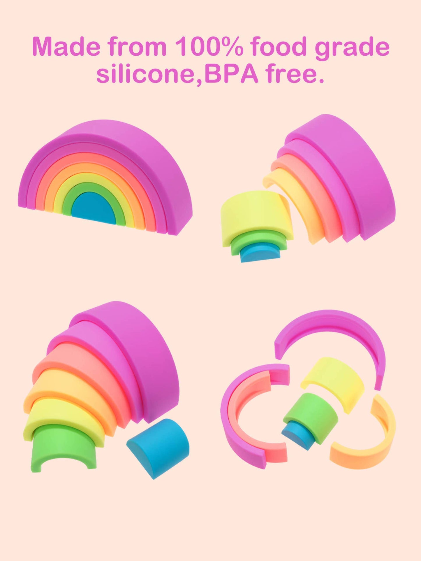 Rainbow Stacking Toy Color: Bright