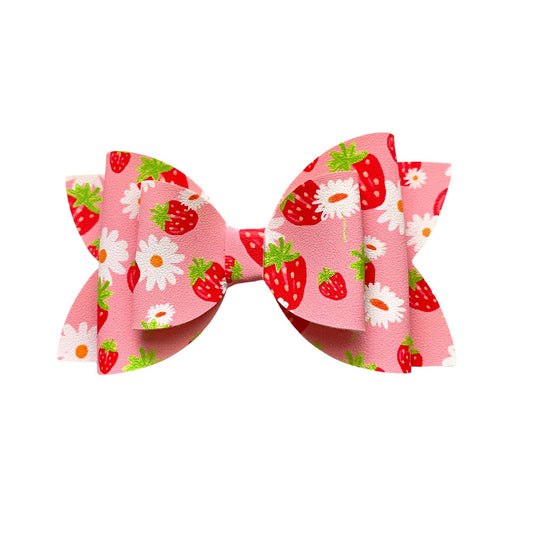 Strawberry Flowers Bow