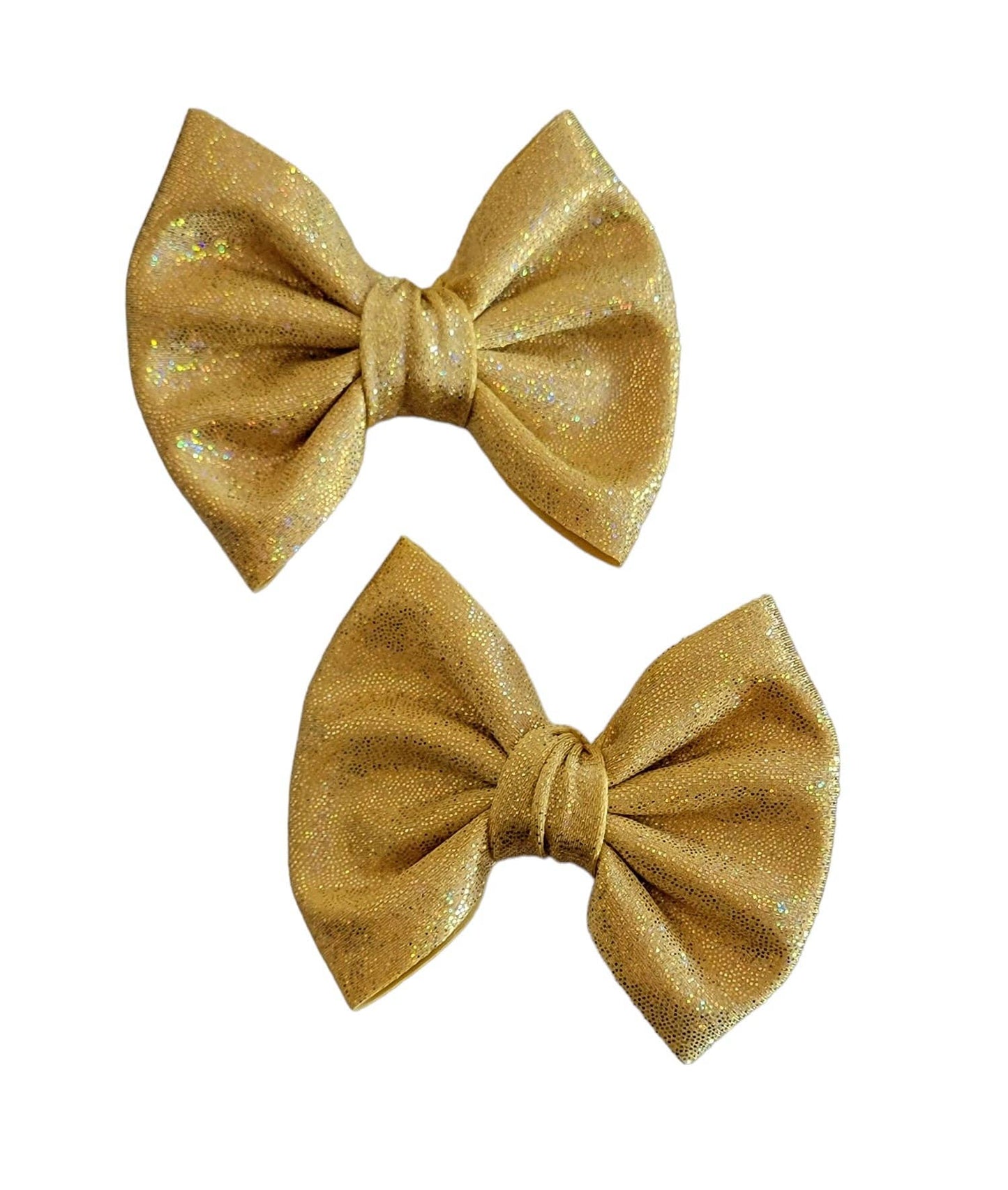 Gold Holographic Savannah Bow Piggies Set