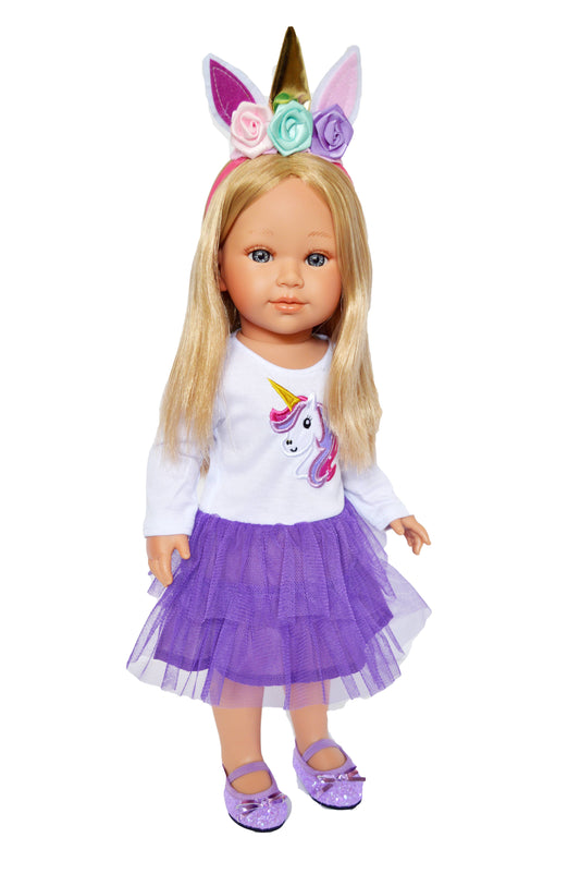 Purple Unicorn Outfit Fits 18 Inch Dolls