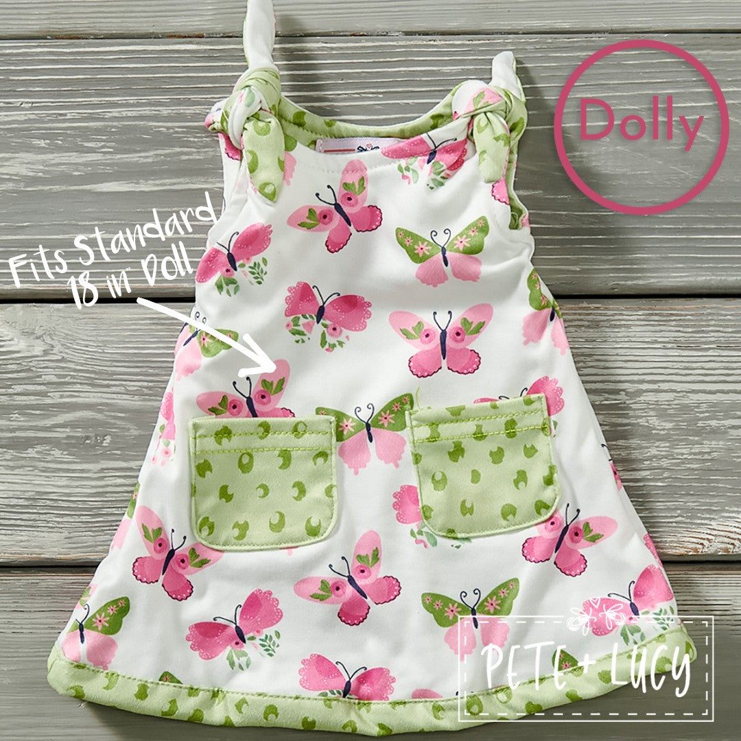 Springtime Butterflies Doll Dress - Pete + Lucy