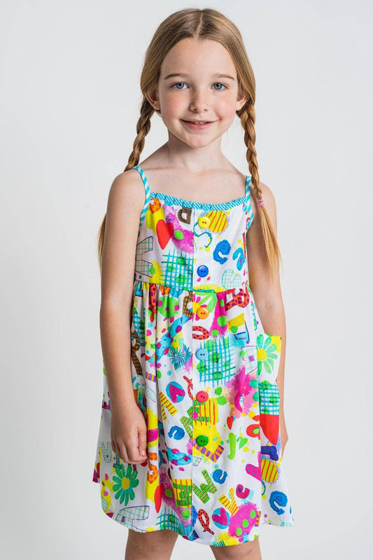 SANKATY DRESS - Spring Summer 23 - WHITE BLUE RED Girl: 2 YEARS