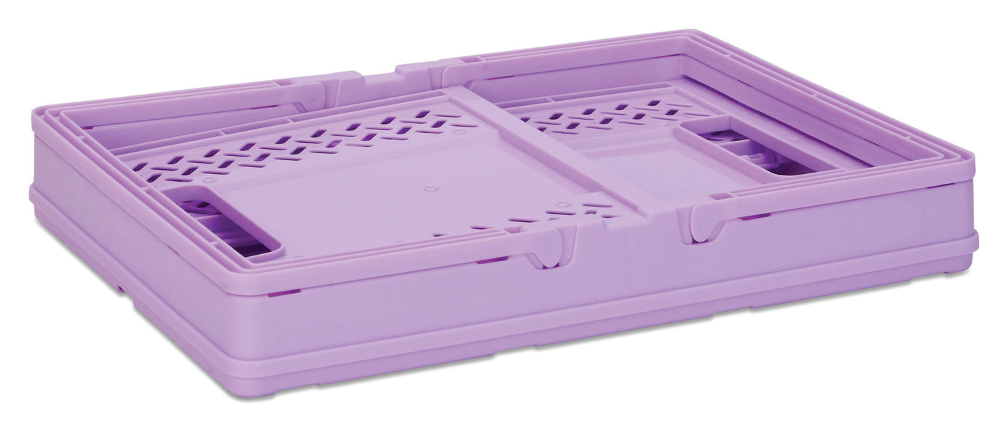 LARGE LAVENDER FOLDABLE STORAGE CRATE