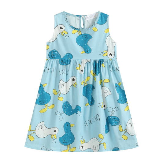 Tutu and Lulu - Blue Duck Sleeveless Shift Dress