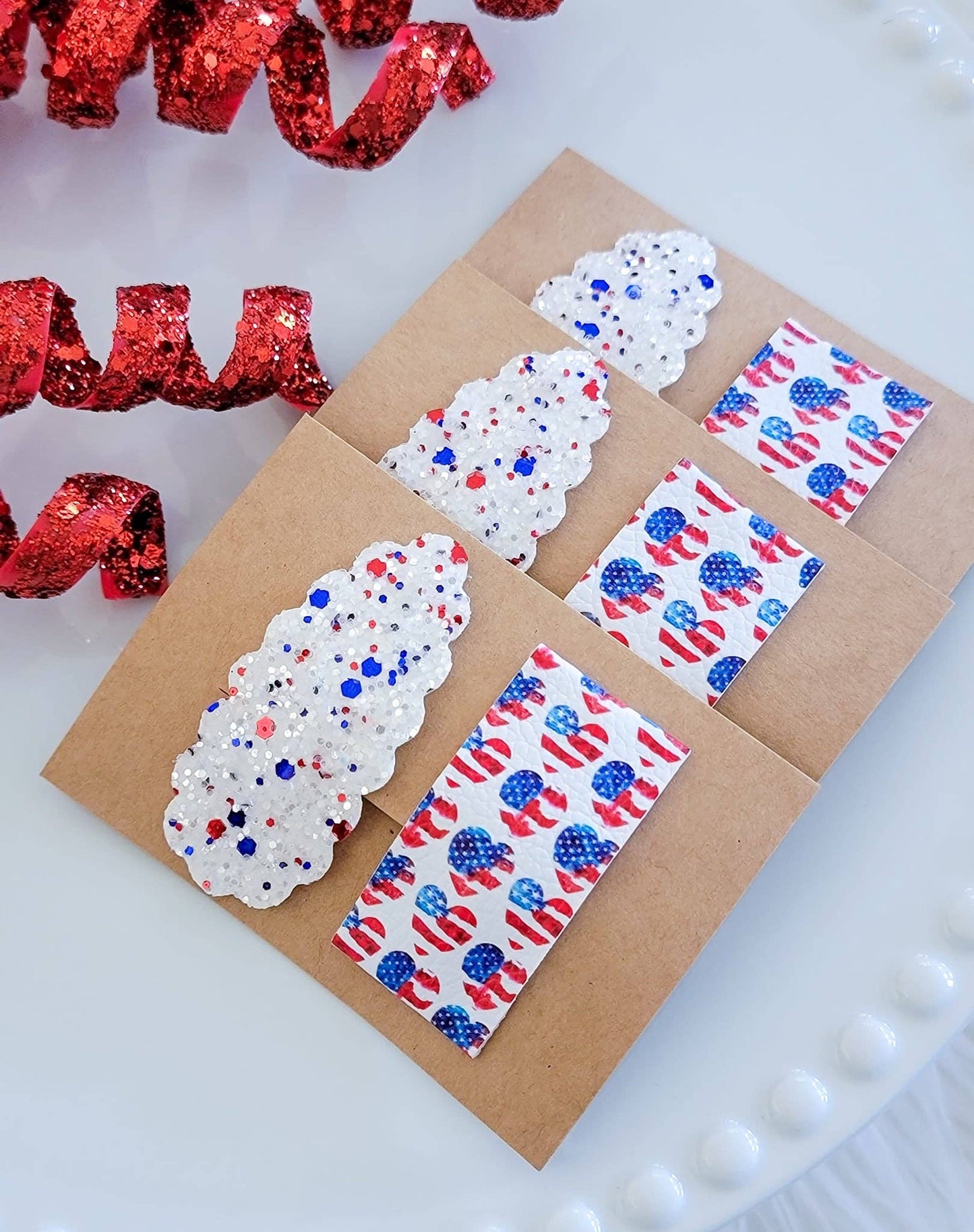 Star Spangled Hearts Snap Clip Mix Set