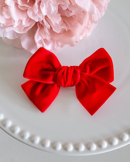 Red Velvet Chloe Bow