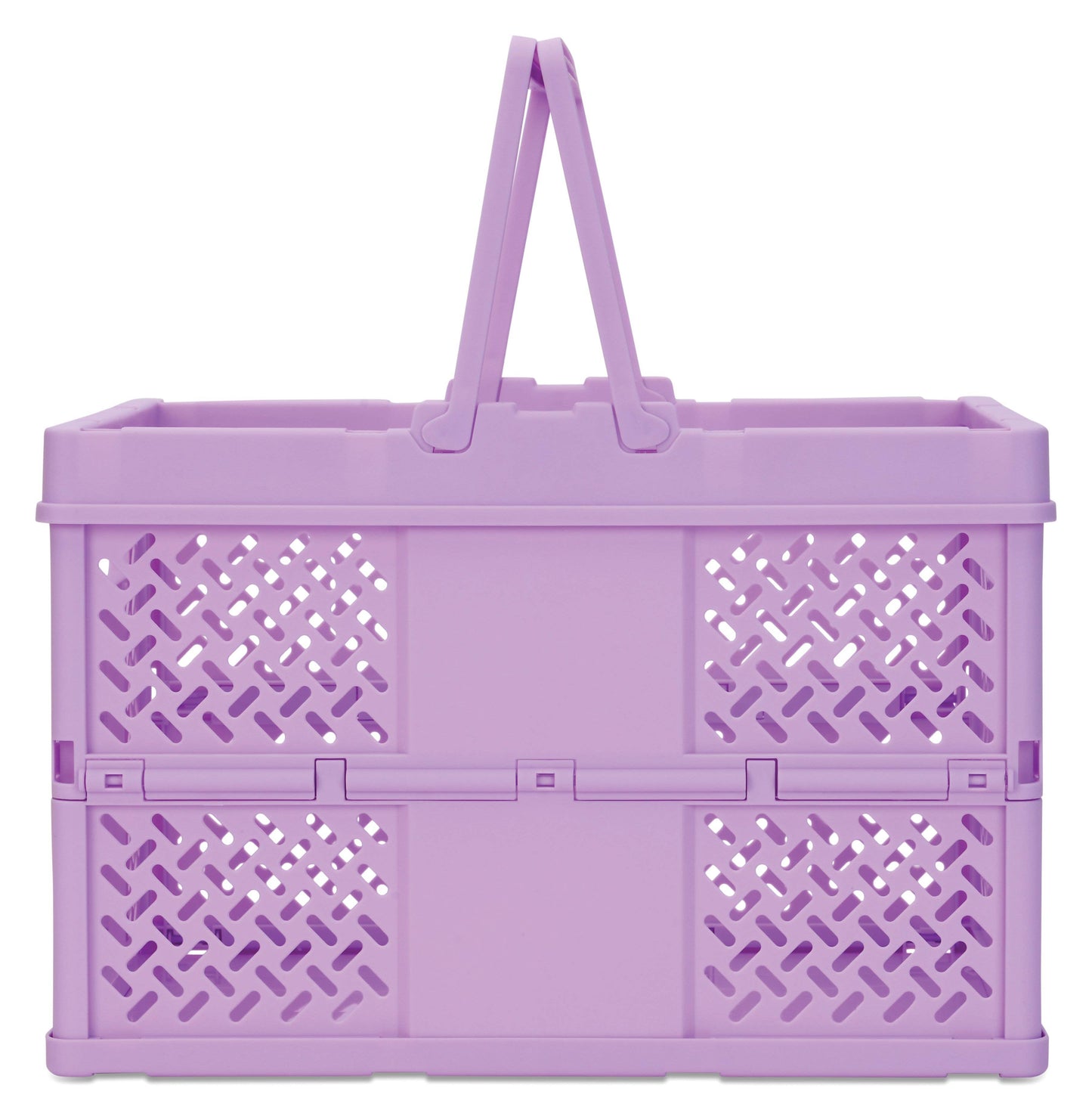 LARGE LAVENDER FOLDABLE STORAGE CRATE