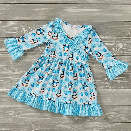 Playful Penguin Girls Dress