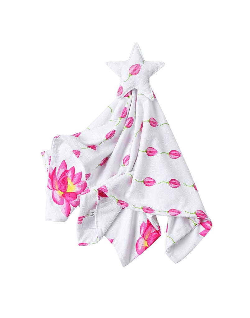 Cotton Muslin Lovey Security Blanket With Plush Toy -Choose Style