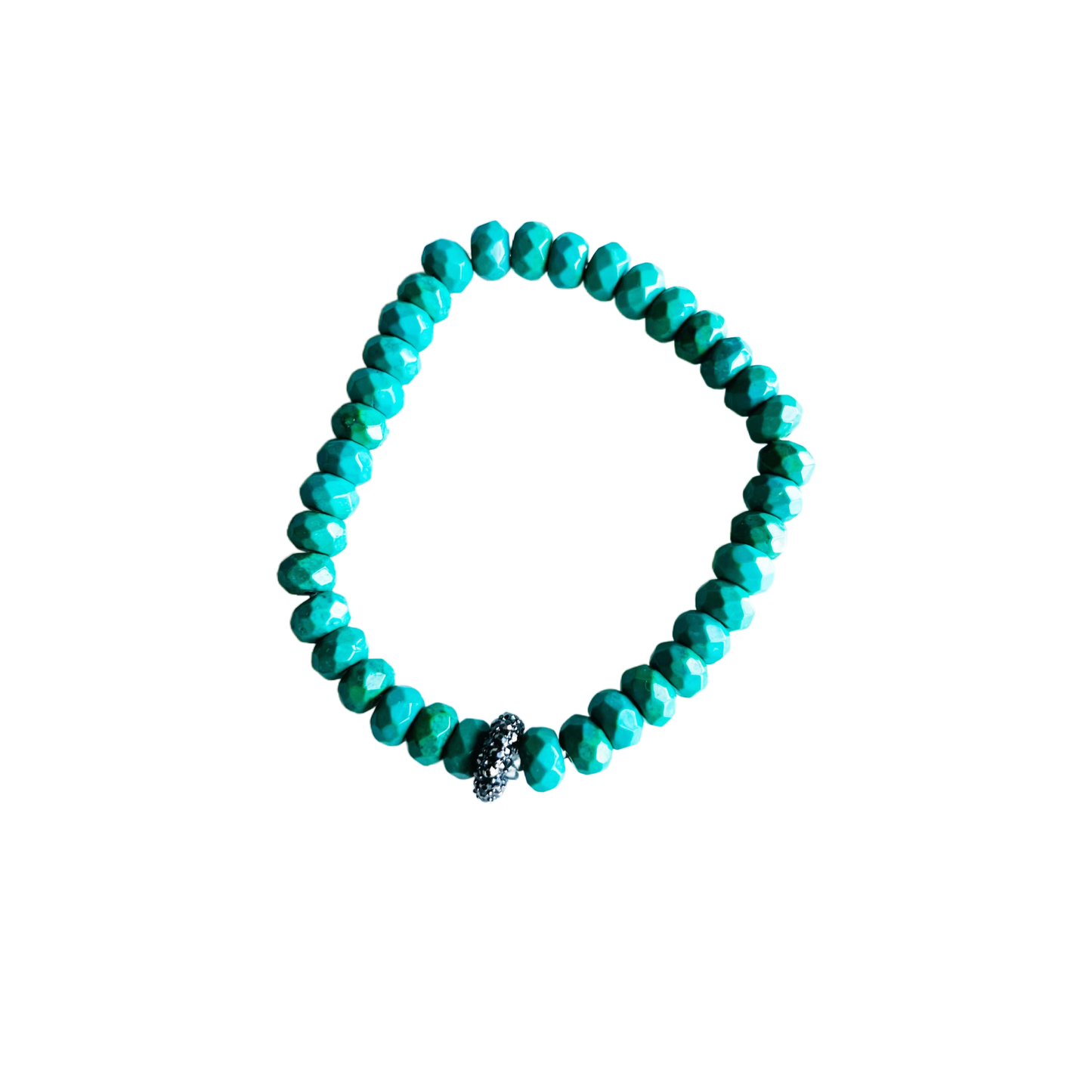 Candy Stretch Bracelet - Aqua Jade