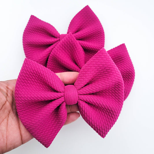 Sophia Hair Bow - Raspberry