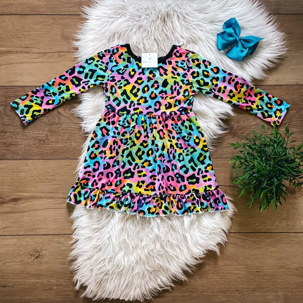 Rainbow Leopard Dress