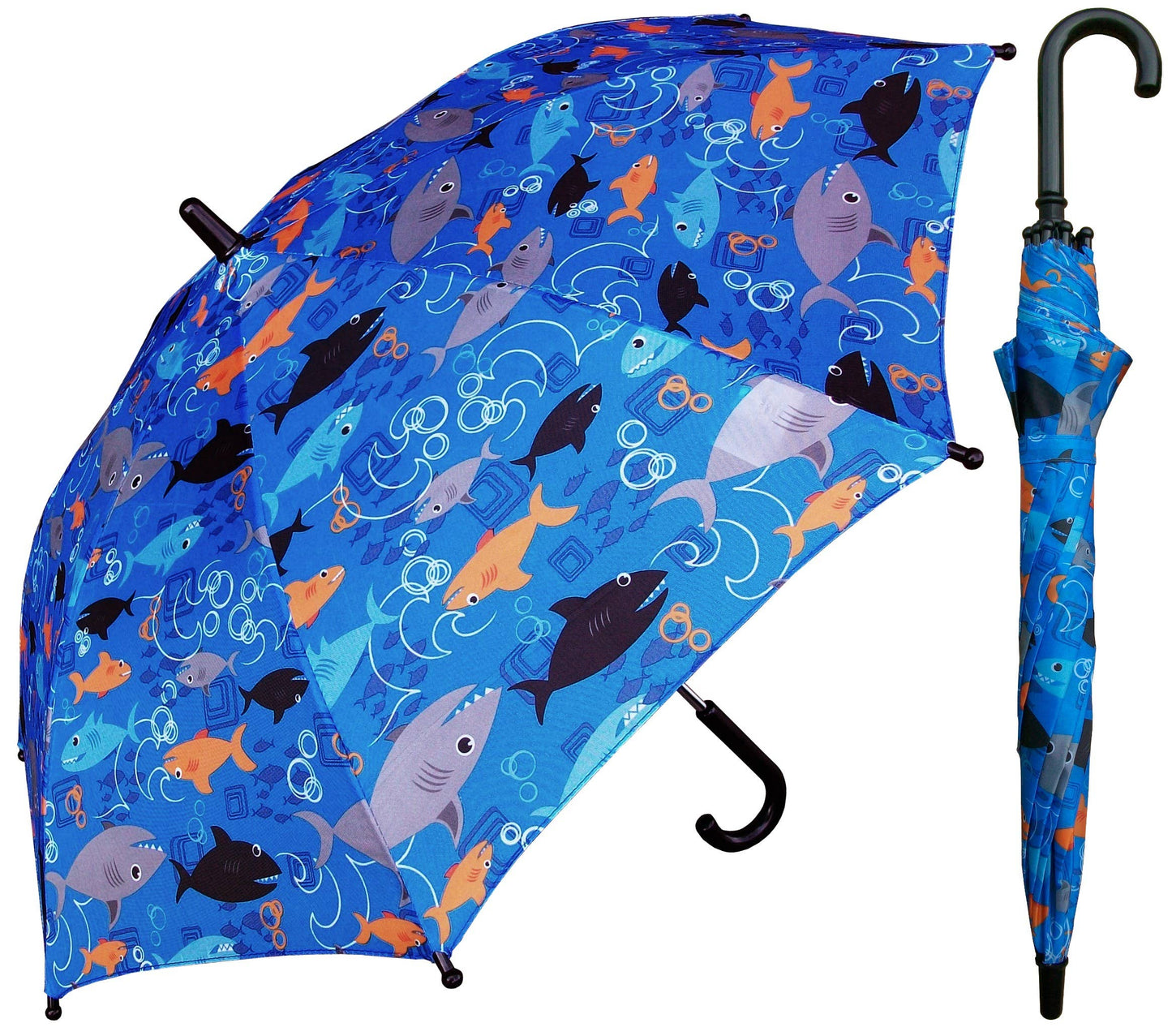 Children Umbrella - Pop Art Shark 32" Manual w/Hook Handle