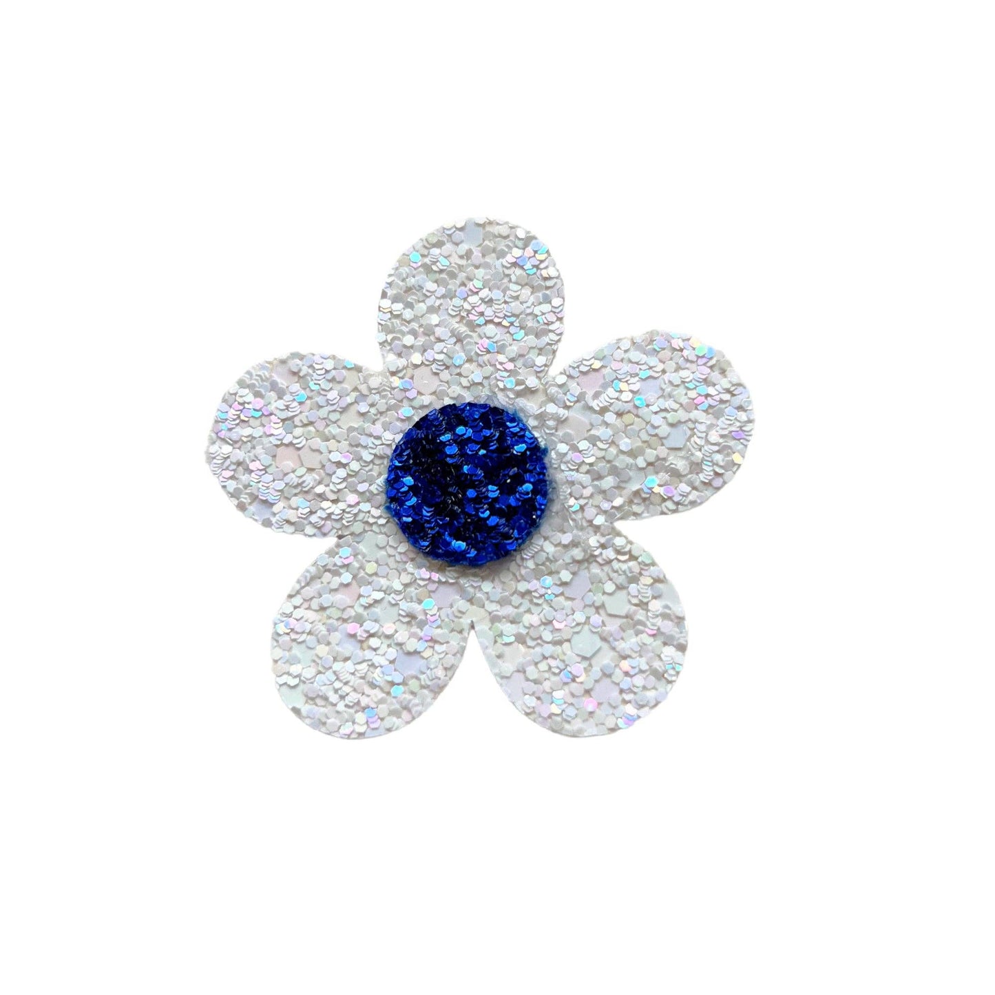 White Daisy With Royal Blue Center