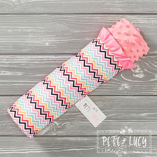 Rainbow Zigzag Minky Blanket - Pete + Lucy