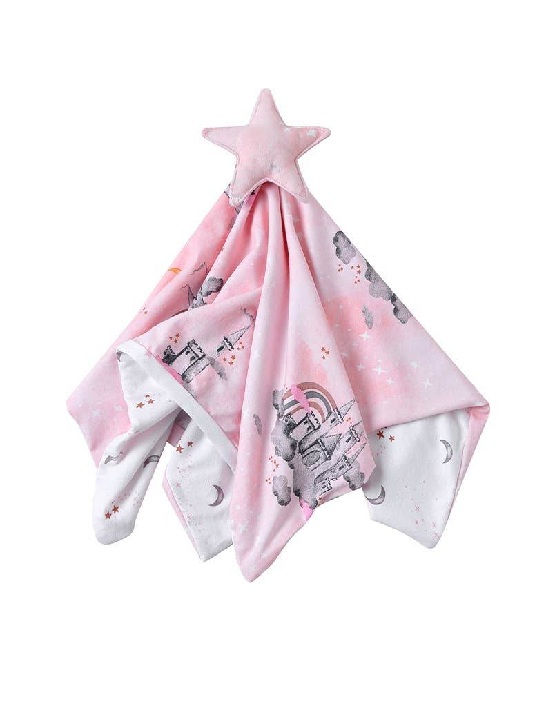 Cotton Muslin Lovey Security Blanket With Plush Toy -Choose Style