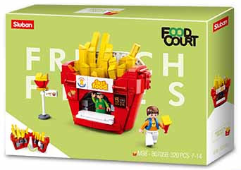 Food Court French Fries House Building Brick Kit (320 Pcs)