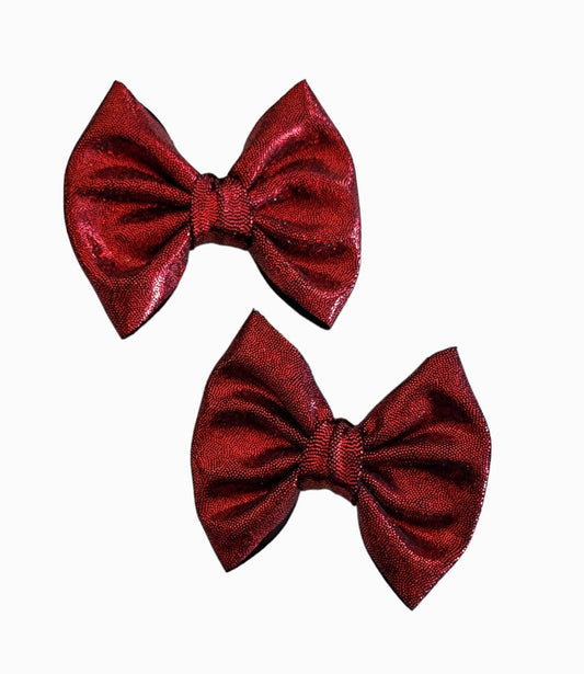 Red/Black Holographic Savannah Bow Piggies Set